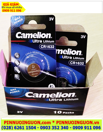 COMBO 01hộp 10vỉ=10viên Pin 3v Lithium Camelion CR1632 chính hãng _Giá 199.000/HỘP 10vỉ